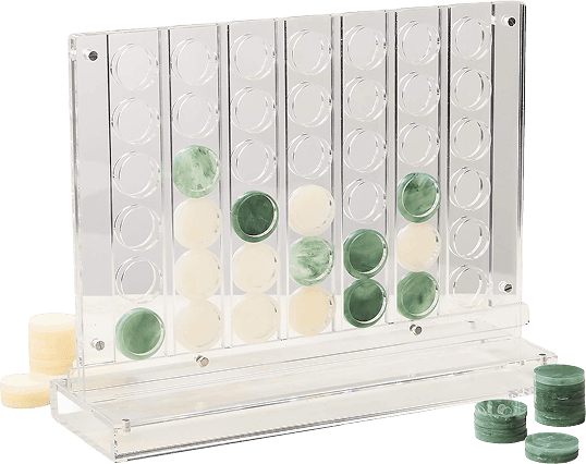 Green Acrylic Four in a Row Game
