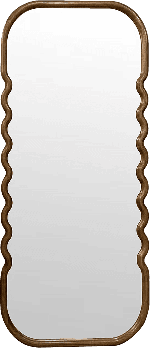 Pine Wood Floor Mirror