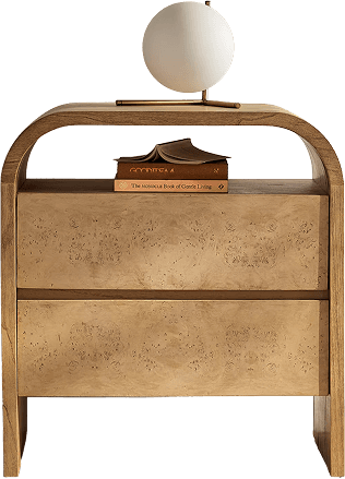 Crescent 2-Drawer Nightstand