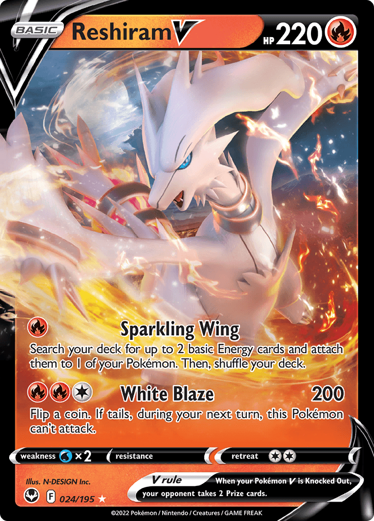 Silver Tempest Reshiram V 024