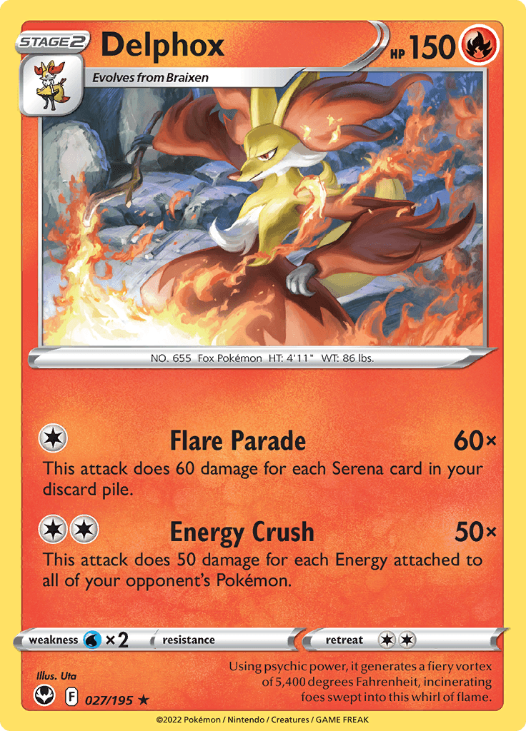 Silver Tempest Delphox 027