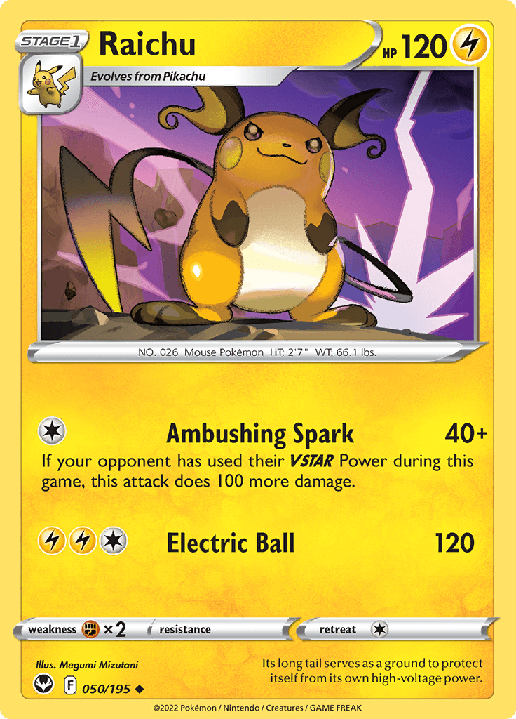 Silver Tempest Raichu 050