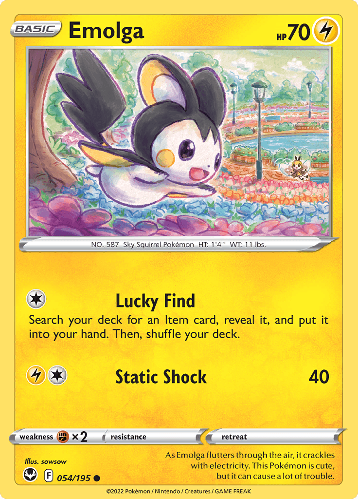 Silver Tempest Emolga 054