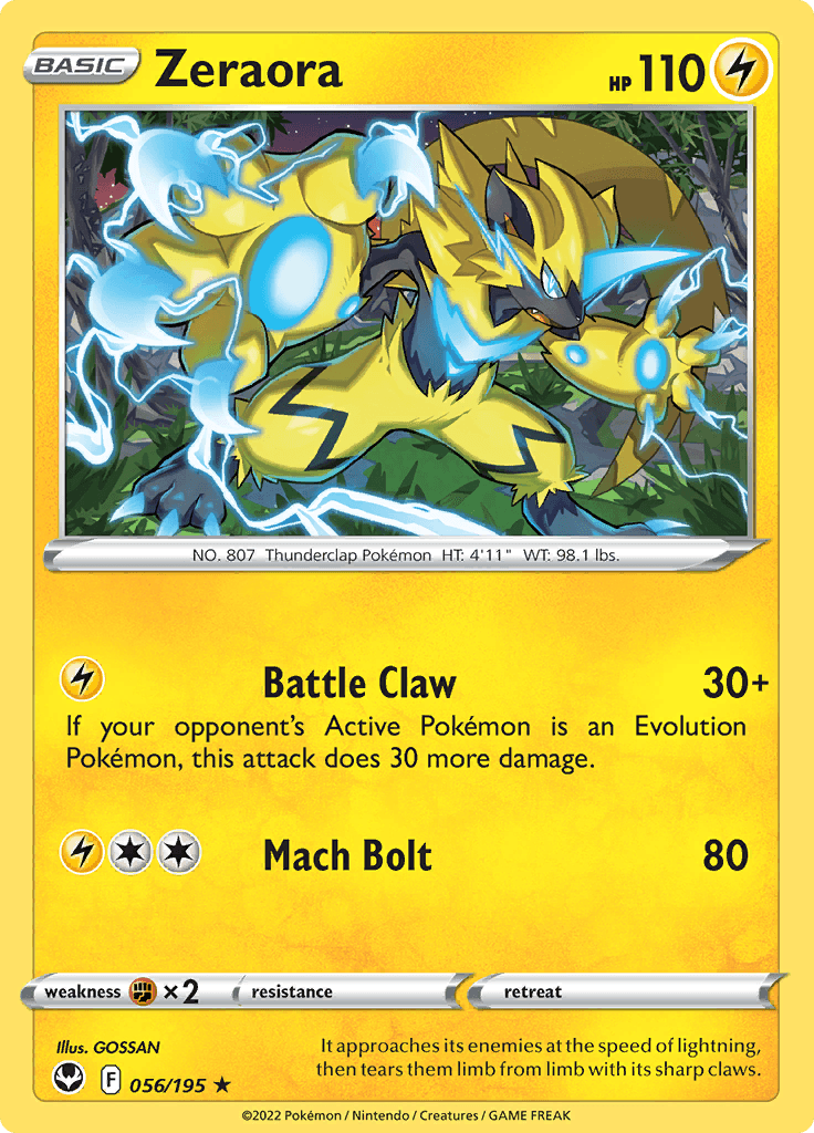 Silver Tempest Zeraora 056
