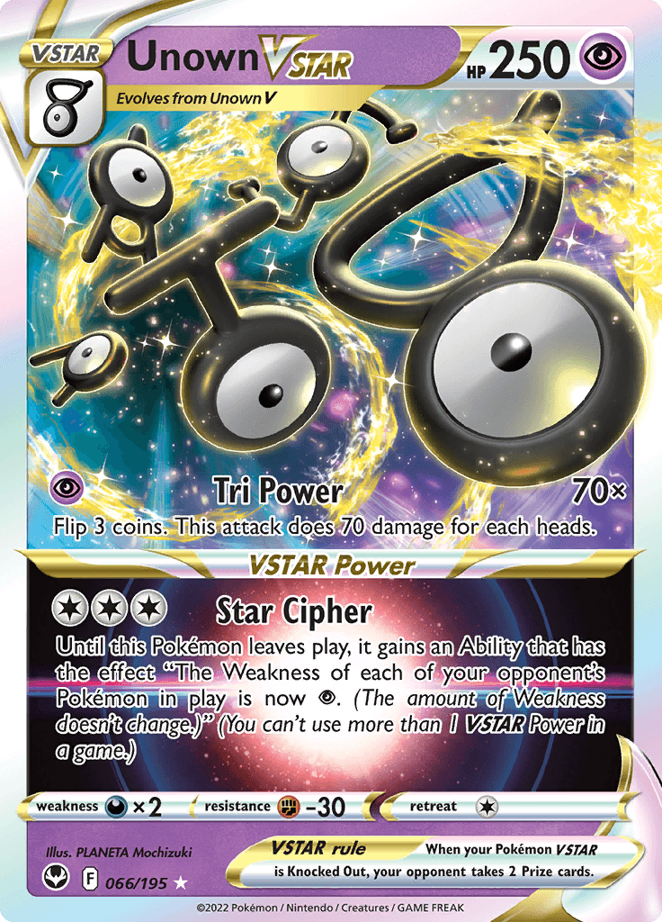Silver Tempest Unown VSTAR 066