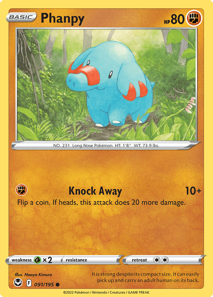 Silver Tempest Phanpy 091