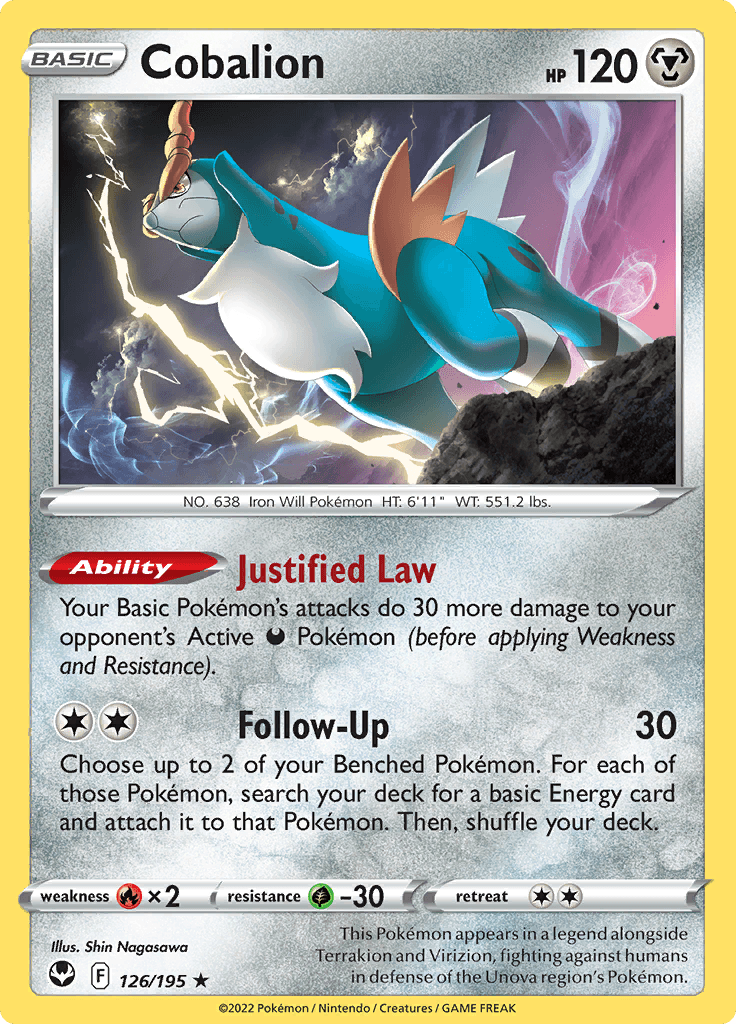 Silver Tempest Cobalion 126