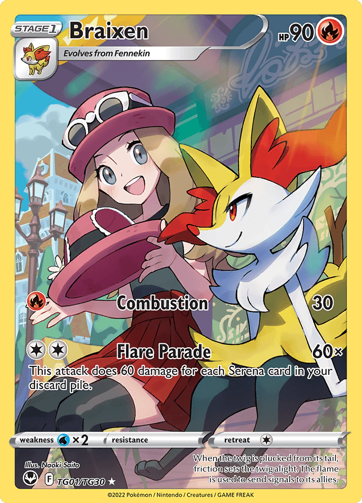 Silver Tempest Trainer Subset Braixen 216