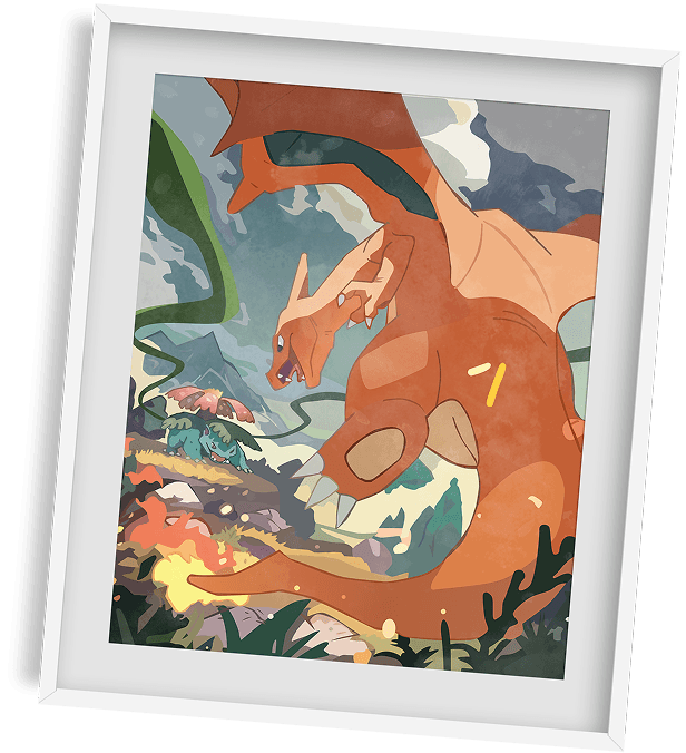 Charizard framed print