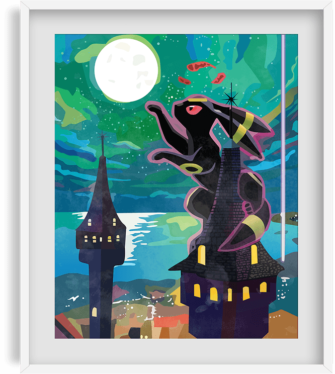 Moonbreon framed print