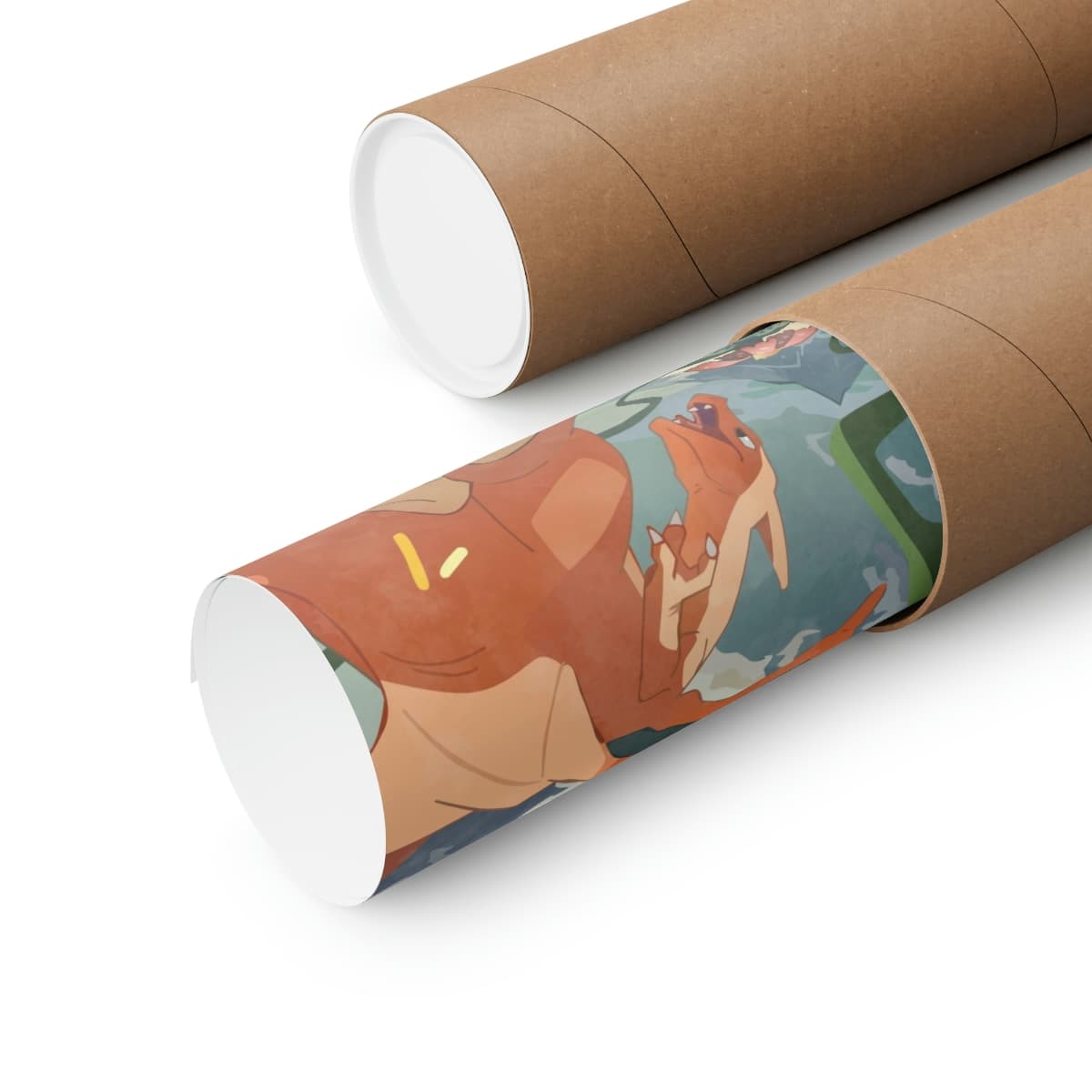 Rolled up Pokémon poster from Palette Town featuring a Charizard illustration