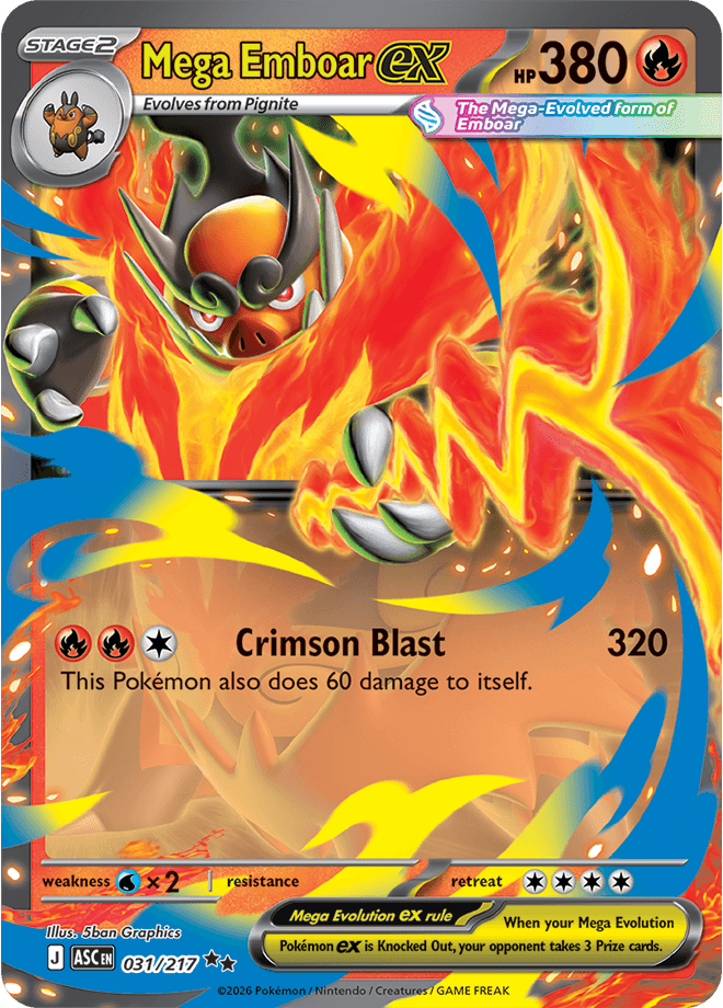 Ascended Heroes Mega Emboar ex