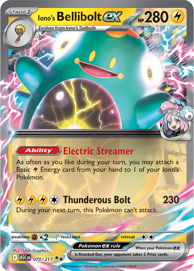 Ascended Heroes Iono's Bellibolt ex