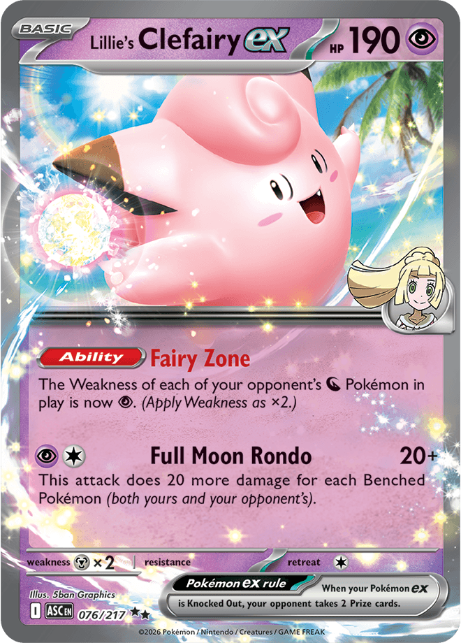 Ascended Heroes Lillie's Clefairy ex