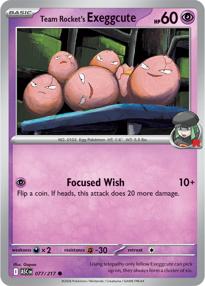 Ascended Heroes Team Rocket's Exeggcute