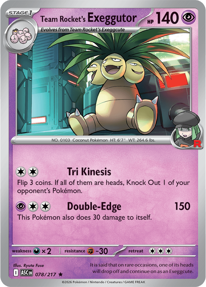 Ascended Heroes Team Rocket's Exeggutor