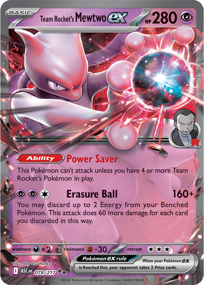 Ascended Heroes Team Rocket's Mewtwo ex