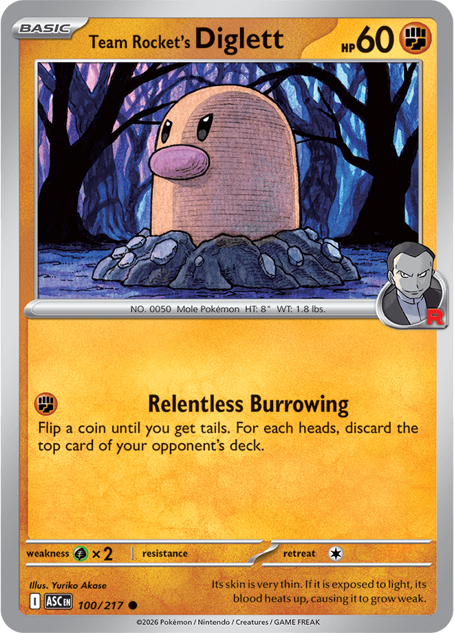 Ascended Heroes Team Rocket's Diglett