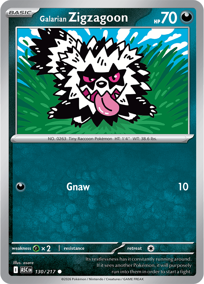 Ascended Heroes Galarian Zigzagoon