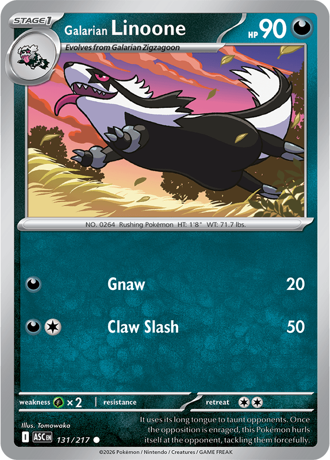 Ascended Heroes Galarian Linoone