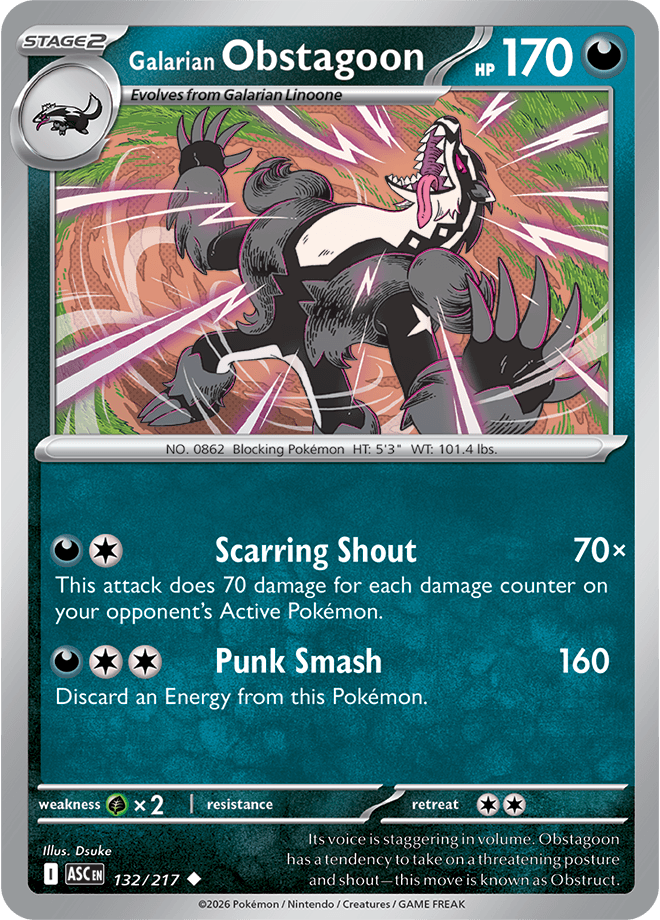 Ascended Heroes Galarian Obstagoon