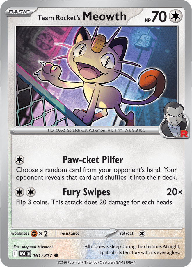 Ascended Heroes Team Rocket's Meowth