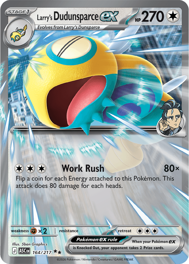Ascended Heroes Larry's Dudunsparce ex