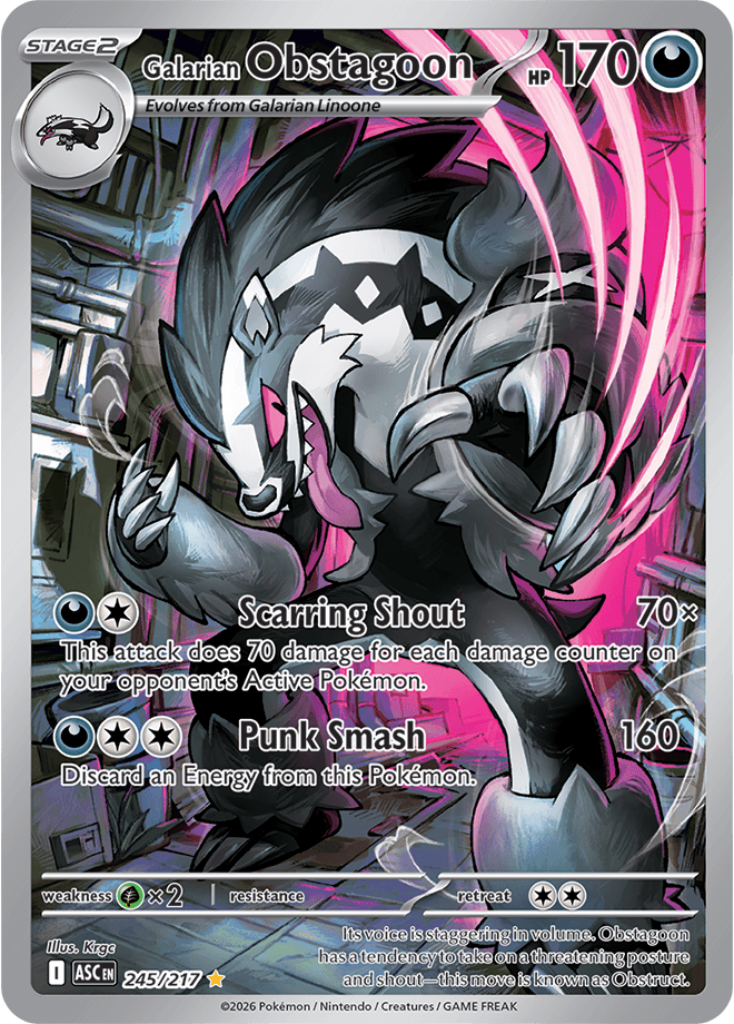 Ascended Heroes Galarian Obstagoon