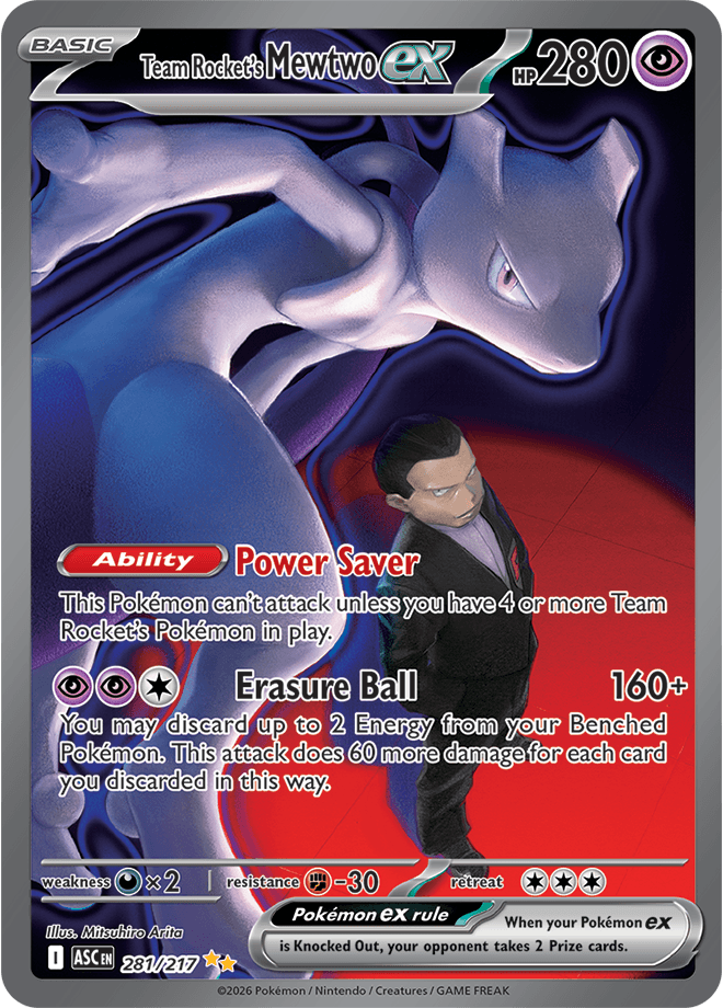 Ascended Heroes Team Rocket's Mewtwo ex