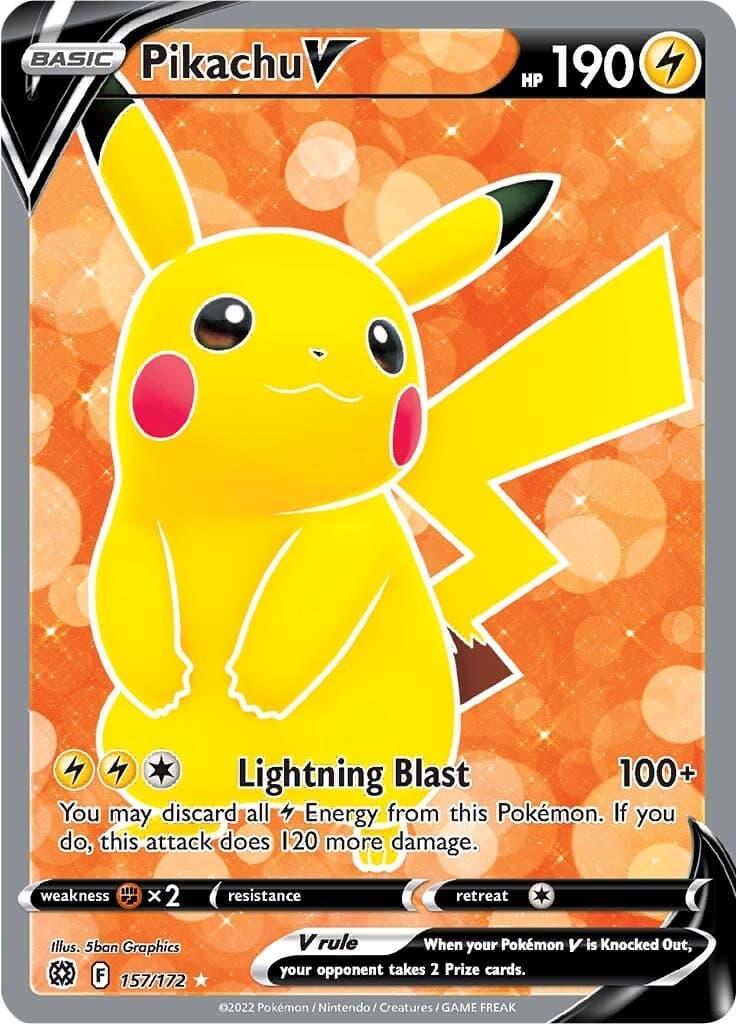 Brilliant Stars Pikachu V Full Art 157