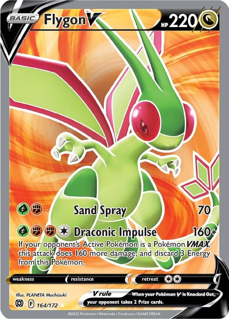 Brilliant Stars Flygon V Full Art 164