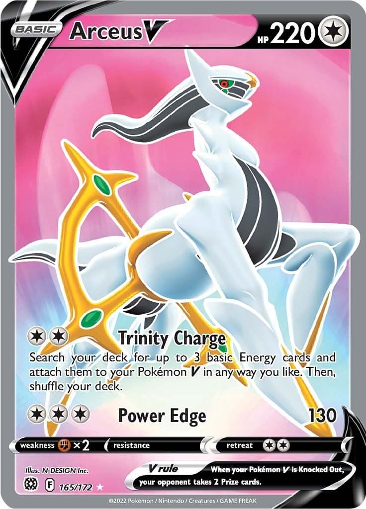 Brilliant Stars Arceus V Full Art 165
