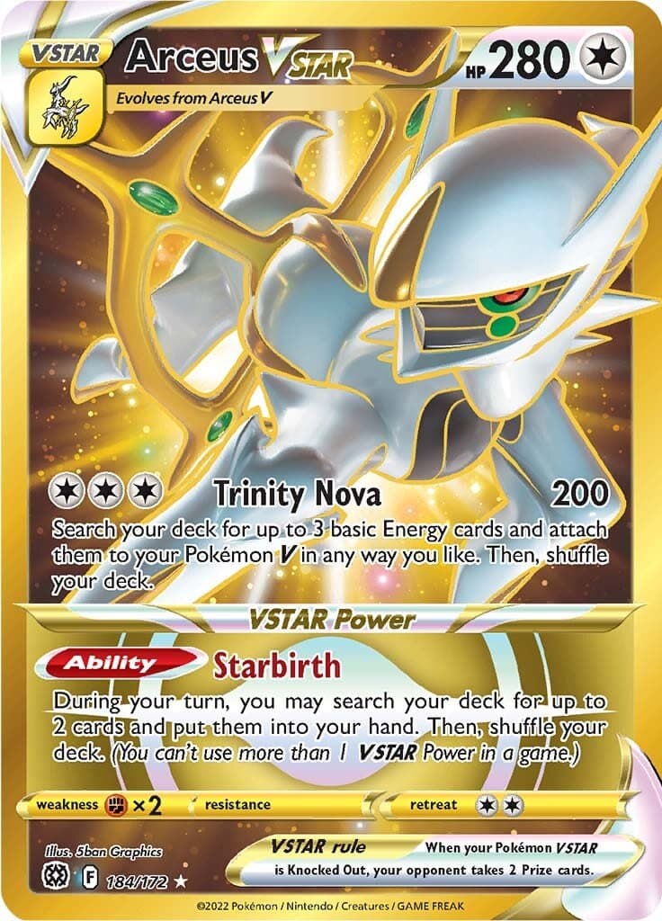 Brilliant Stars Arceus VSTAR Gold 184