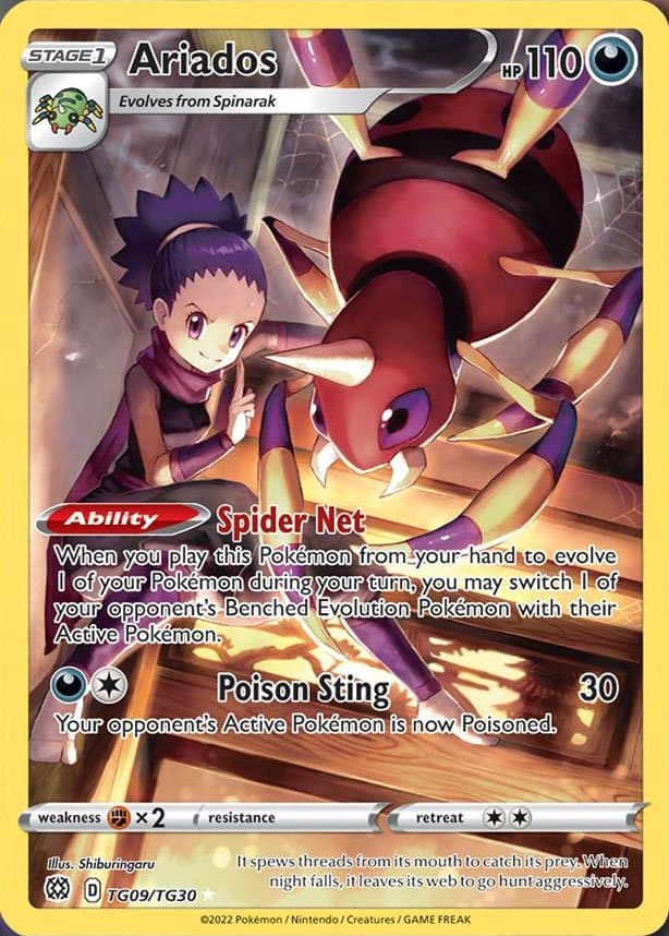 Brilliant Stars Trainer Subset Ariados TG09