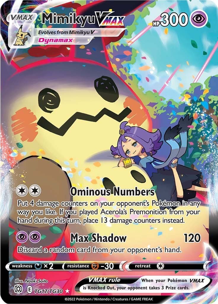 Brilliant Stars Trainer Subset Mimikyu VMAX TG17