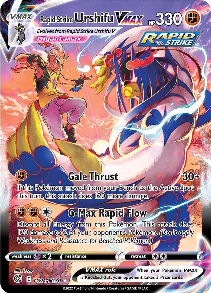 Brilliant Stars Trainer Subset Rapid Strike Urshifu VMAX TG21