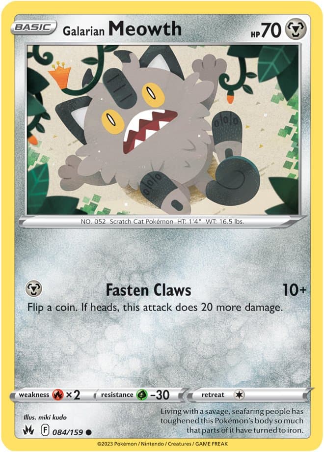 Crown Zenith Galarian Meowth