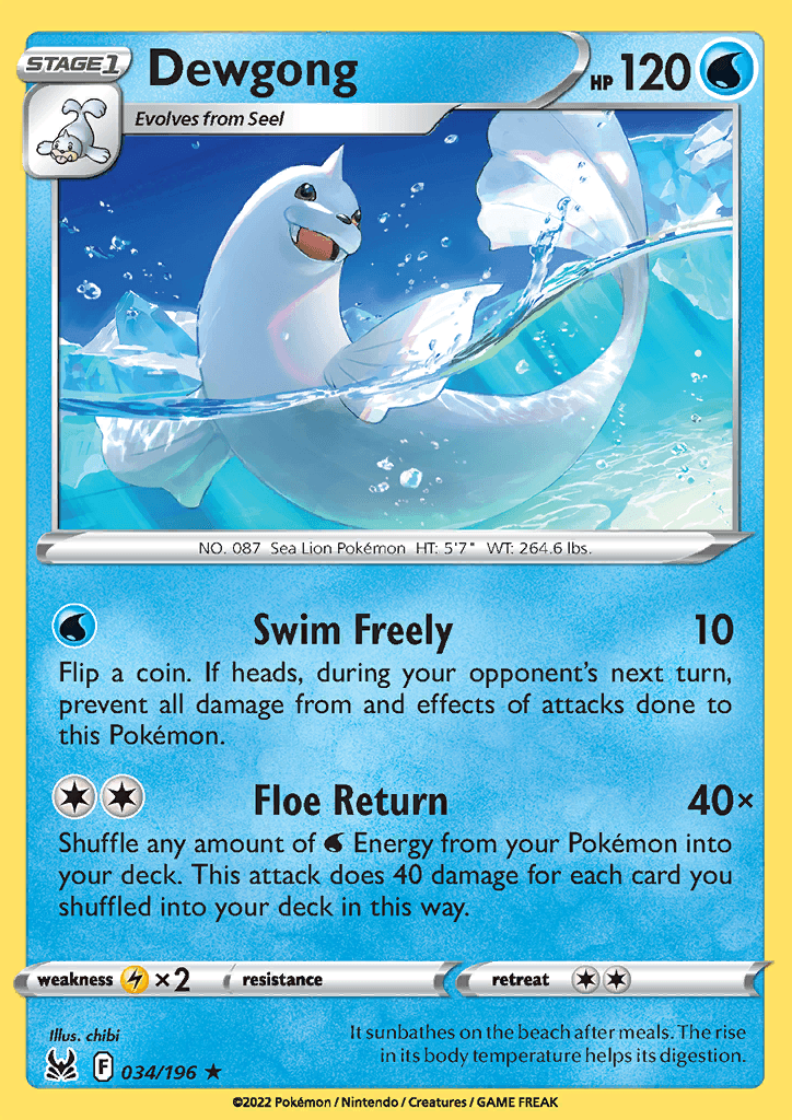 Lost Origin Dewgong 034