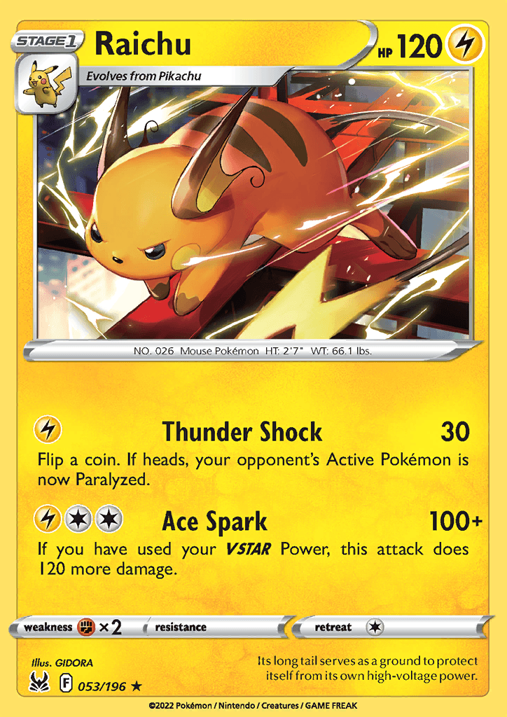 Lost Origin Raichu 053