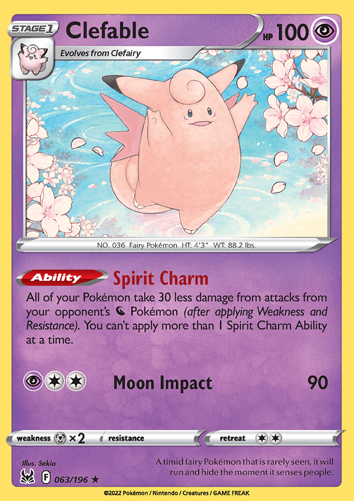 Lost Origin Clefable 063
