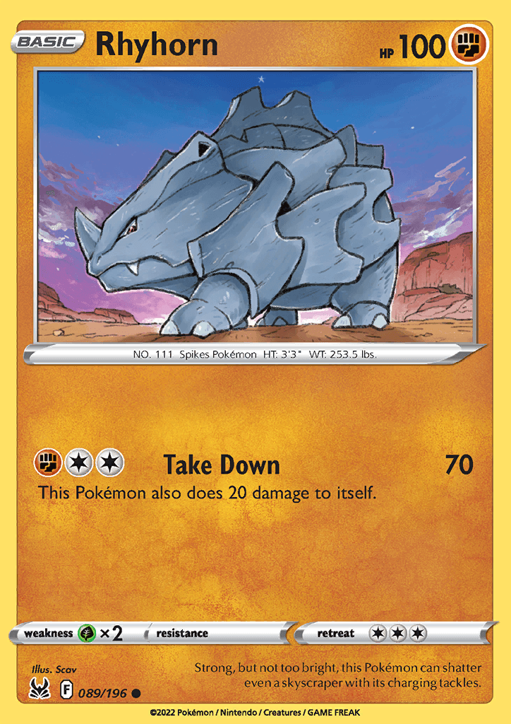 Lost Origin Rhyhorn 089