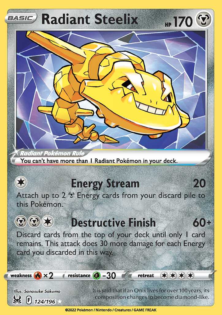 Lost Origin Radiant Steelix 124