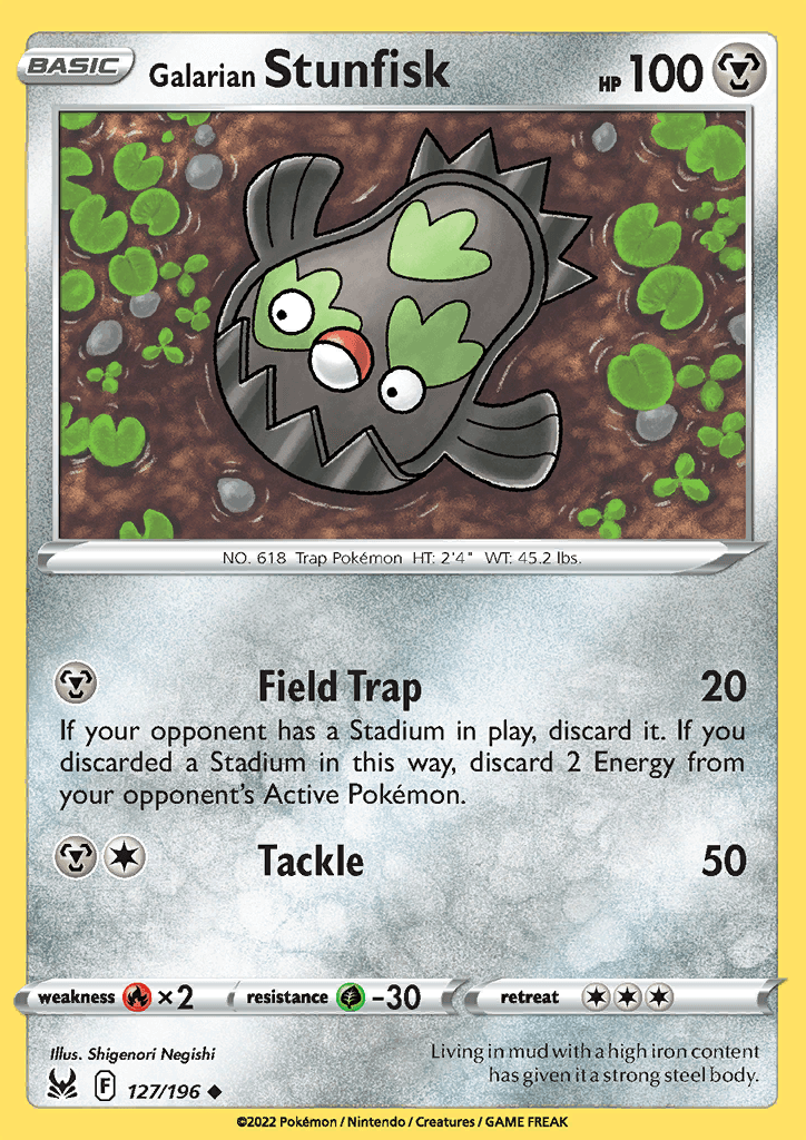 Lost Origin Galarian Stunfisk 127