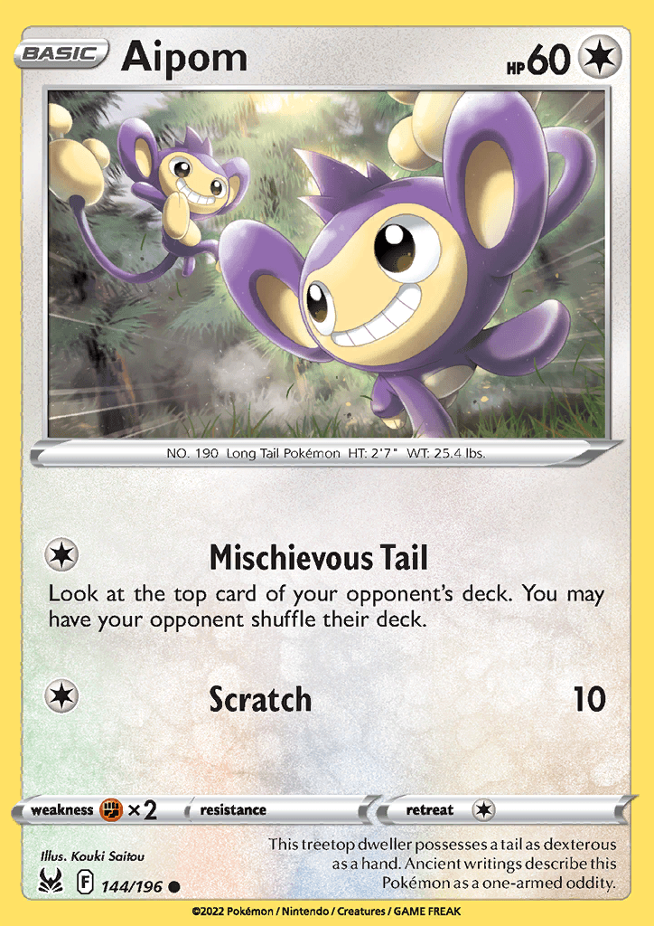 Lost Origin Aipom 144