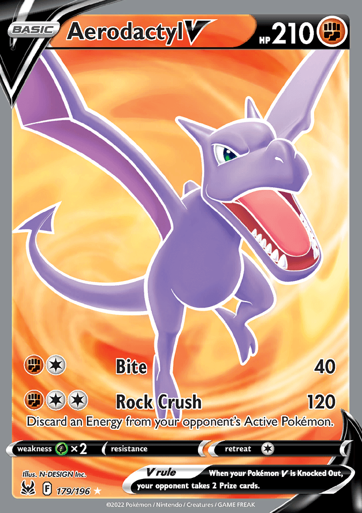 Lost Origin Aerodactyl V Full Art 179
