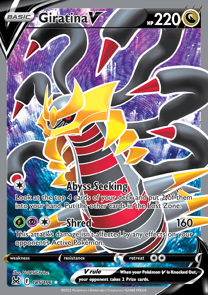 Lost Origin Giratina V Full Art 185