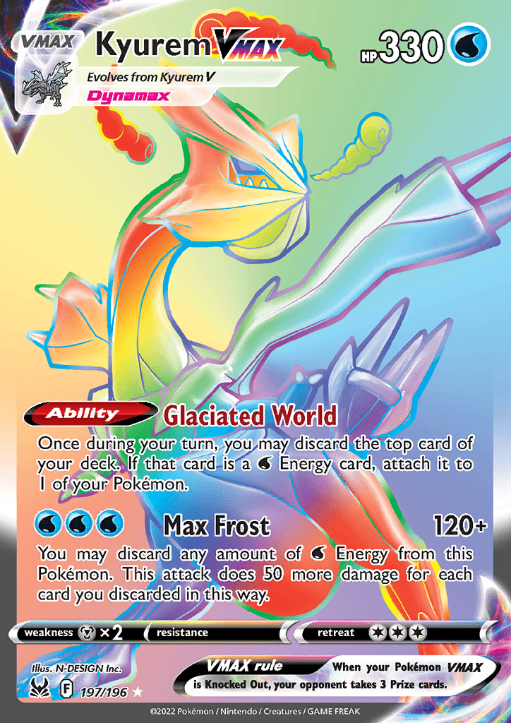 Lost Origin Kyurem VMAX Secret Rare 197
