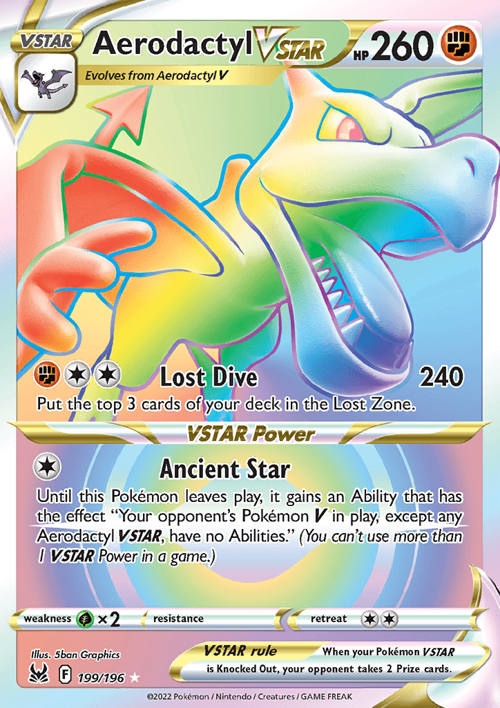 Lost Origin Aerodacyl VSTAR Secret Rare 199