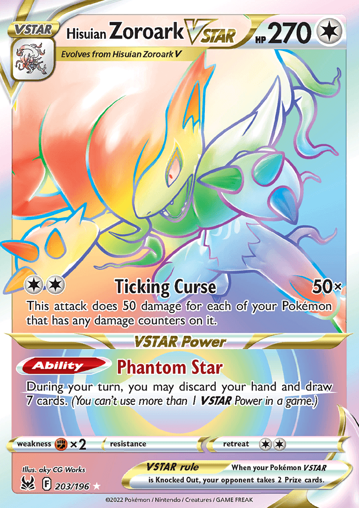 Lost Origin Hisuian Zoroark VSTAR Secret Rare 203