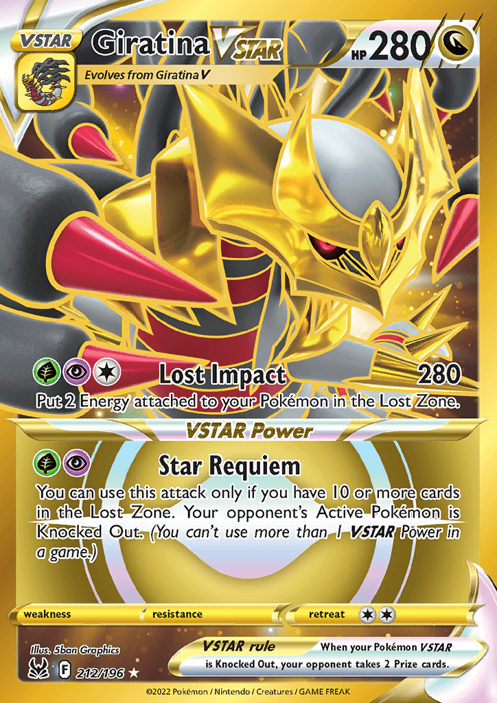 Lost Origin Gitatina VSTAR Golden Secret 212